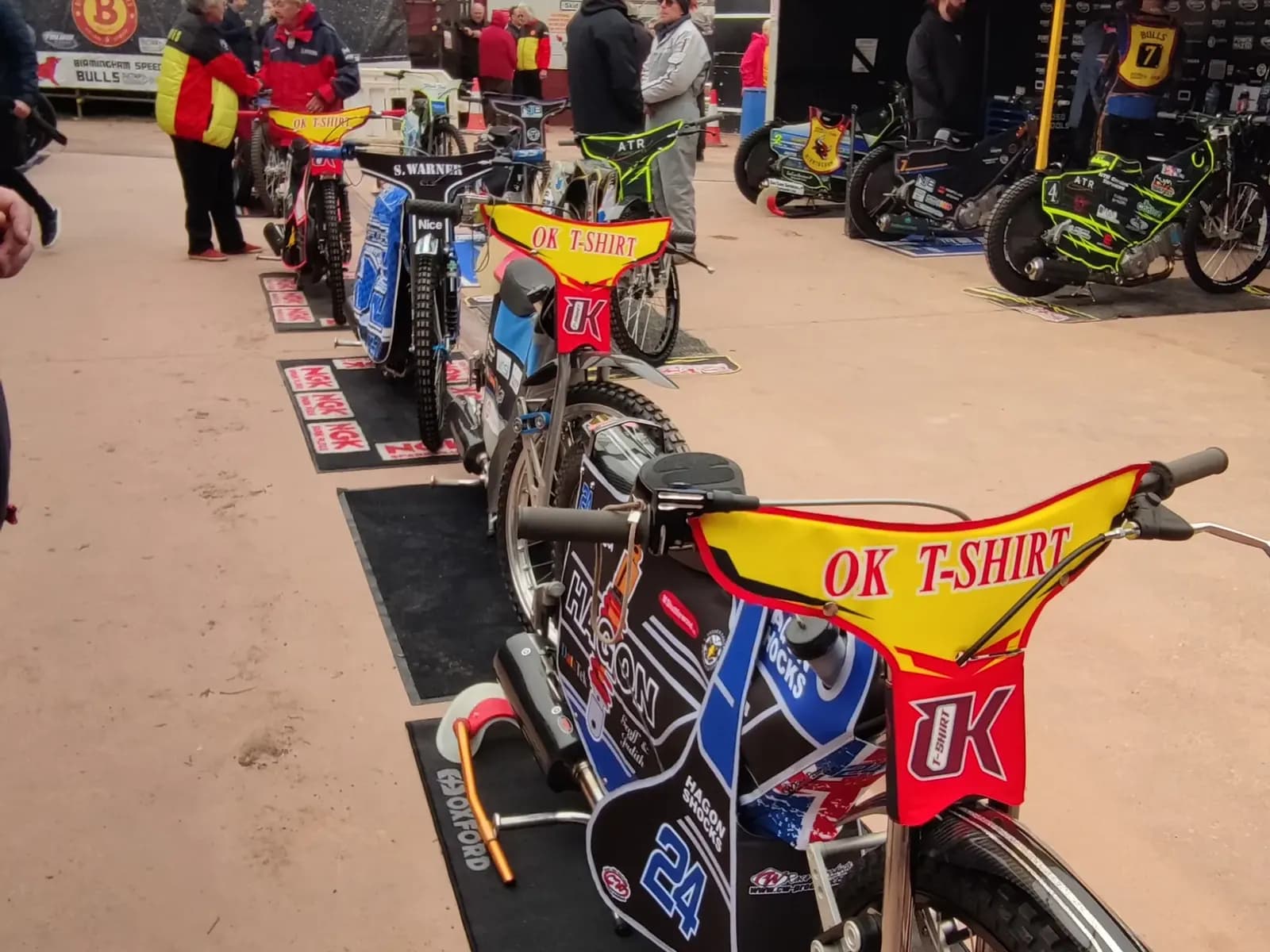 Historical Birmingham Speedway rider image from the former OK T-Shirt sponsorship