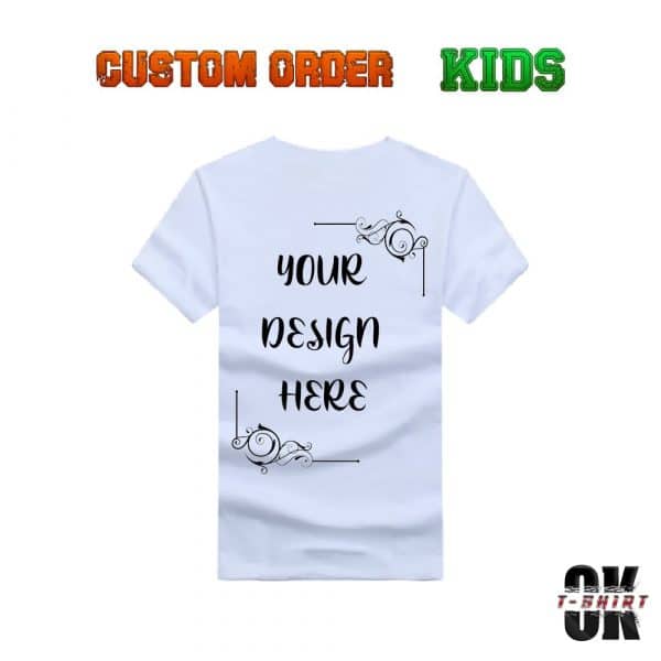 Kids T shirt Custom order back white min