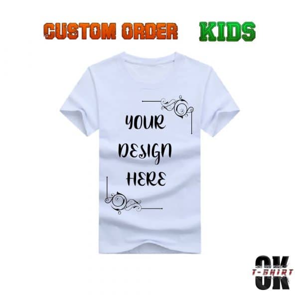 Kids T shirt Custom order front white min