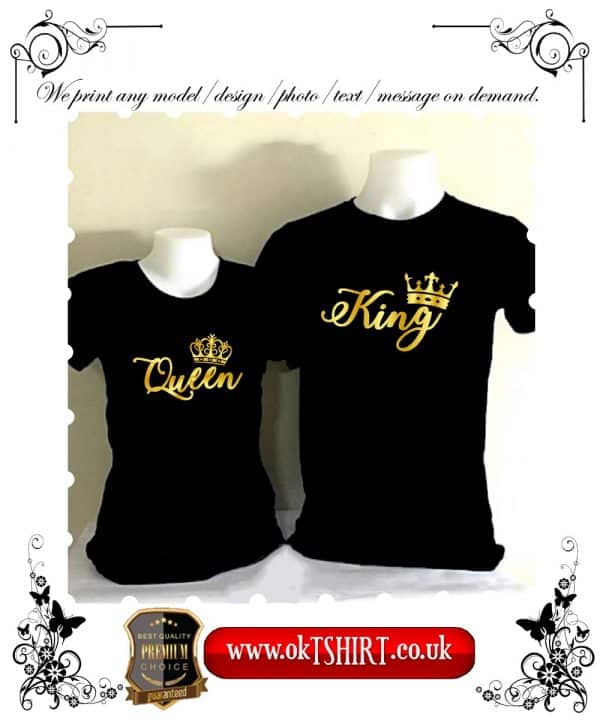 King & Queen black t-shirts-min