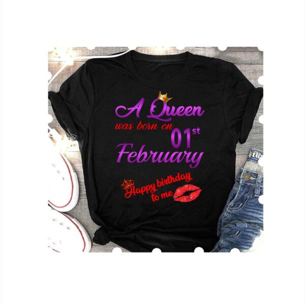 A queen was born black t shirt front