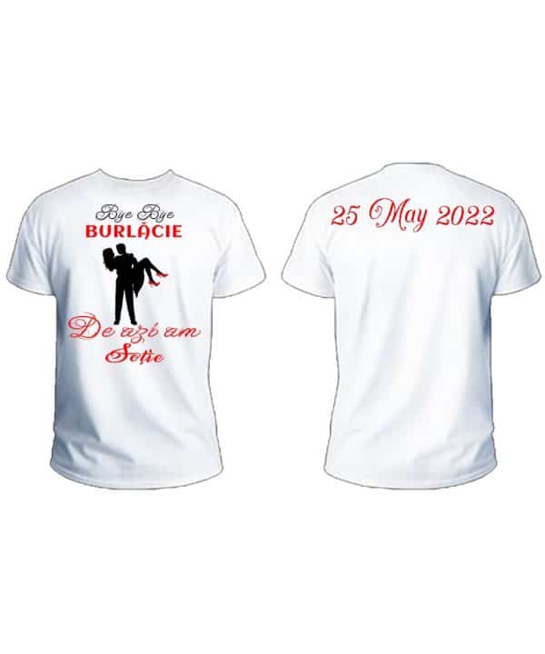 Bye bye burlacie white t shirt front and back