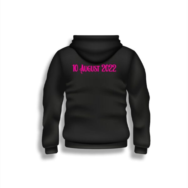 A queen was born in August black woman hoodie back min