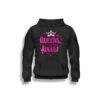 A queen was born in August black woman hoodie front min
