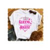 A queen was born in August white woman t shirt front min