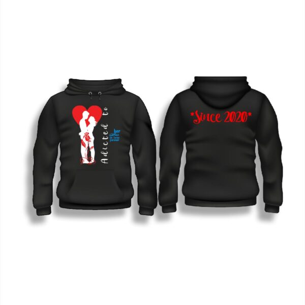 Black man hoodie front and back min
