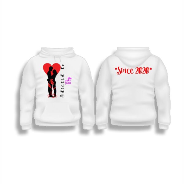 White woman hoodie front and back min