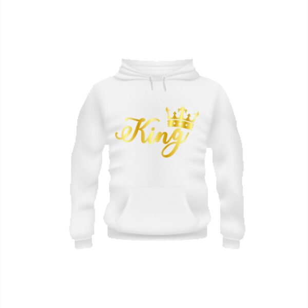 King White hoodie front min