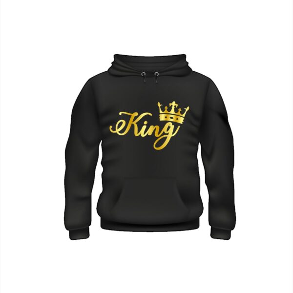 King black hoodie front min