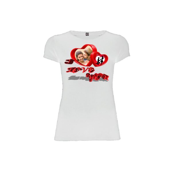 I Love you 3D white woman t shirt front