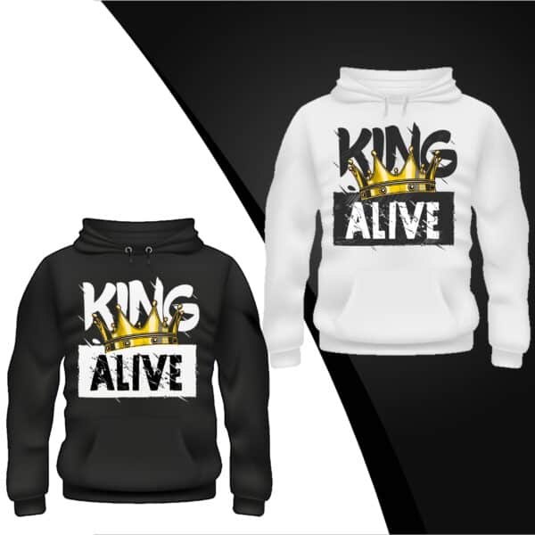 King Alive hoodie Mockup