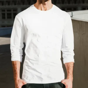 white long-sleeve-tshirt